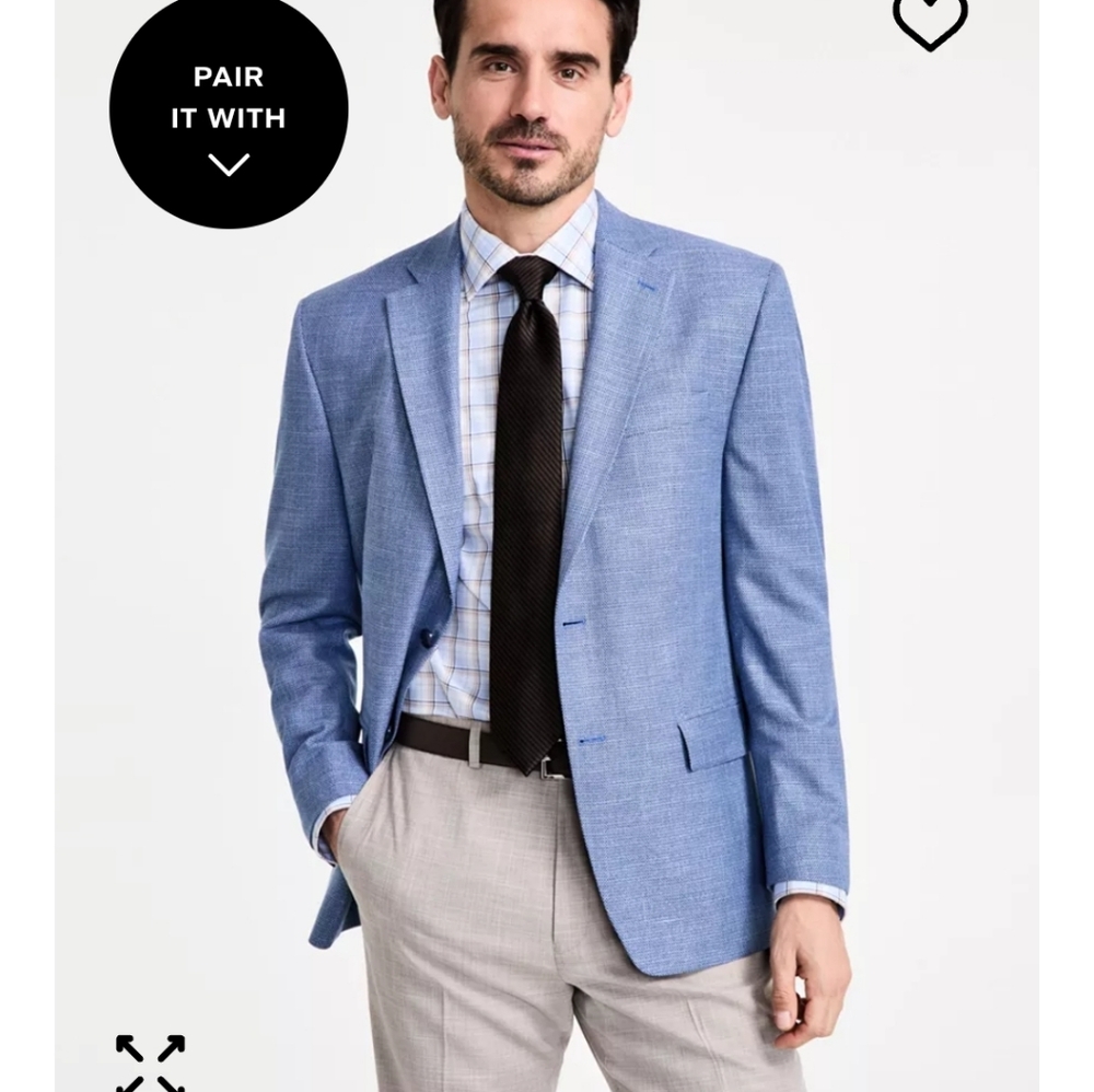 $450 Michael Kors Mens Wool Blazer Sports Coat Jacket Sz 44L Classic Fit NWT